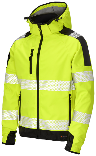 L.Brador 2033P Sofshell Hi-Vis kollane/must M