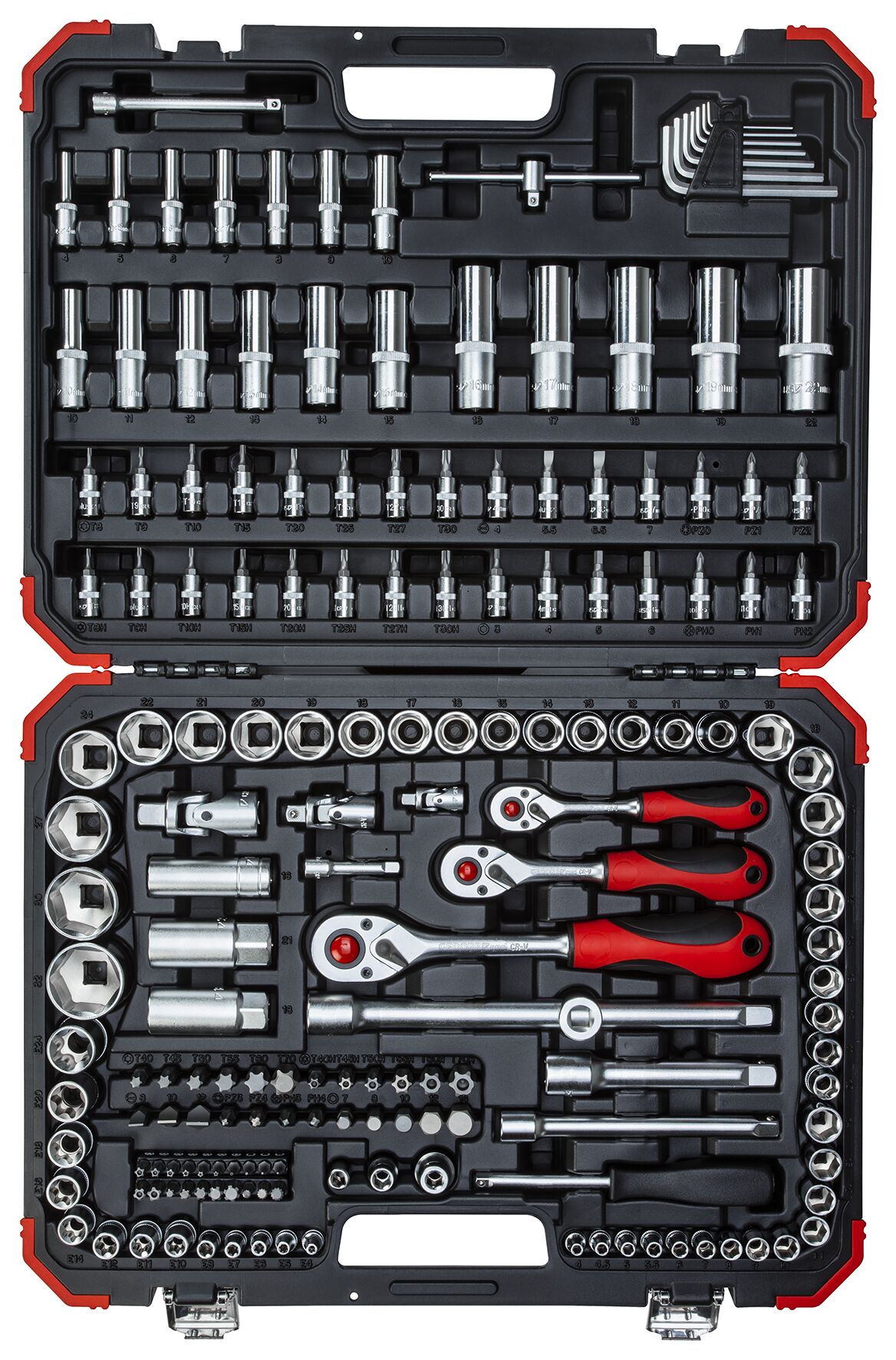 Padrunite komplekt 1/4+3/8+1/2 172tk, R45603172 Gedore
