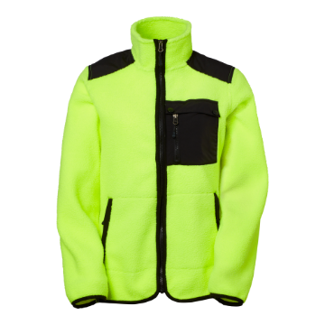 SW Polly Fleece w Fluorescent yellow M