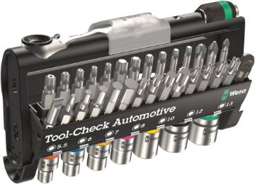 otsaku-, narre- ja padrunikmpl Tool-Check Automotive 1 Wera