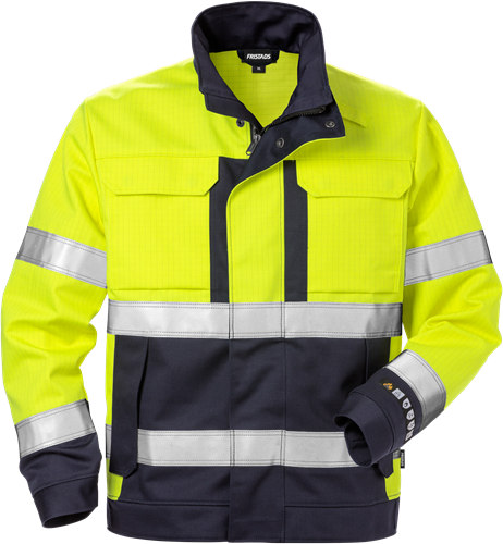 Fristads 4584 FLAM tulekindel jakk Hi-Vis kol/merev.sin S