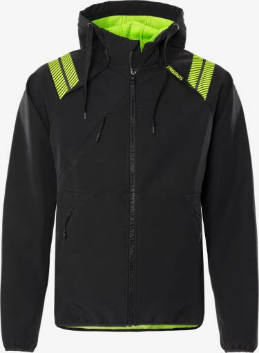 Fristads 7461 BON kapuutsiga softshell jakk must/hall XS