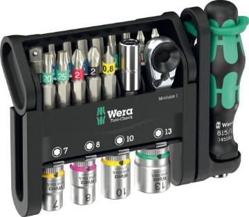 otsaku-, narre- ja padrunikmpl Tool-Check Modular 1 Wera