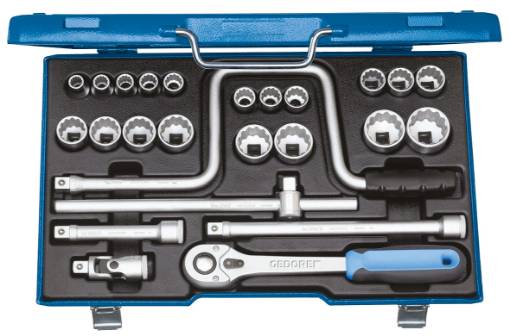 Padrunvõtmete komplekt 1/2″ 25 TK UD 10-32 mm, D 19 TMU-10 Gedore