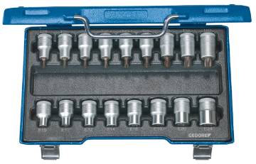 Kruvikeerajate komplekt 1/2″ 17 TK sisemine + välimine TORX, ITX 19 TX-017 Gedore
