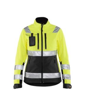 Blaklader HighVis softshell naiste jope kollane/must L
