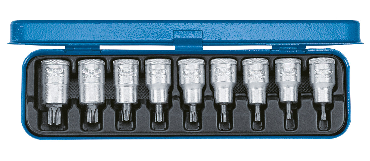 Kruvikeerajate komplekt 1/2″ 9tk TORX T20-60, ITX 19 PM Gedore