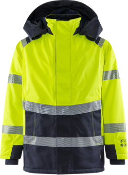 Fristads 4086 ATHR FLAME parka HI-Vis kollane/merev.sin. L