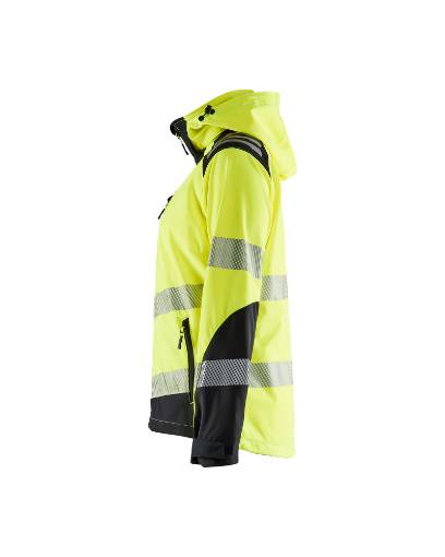 Blaklader softshell-naistejakk kapuutsiga  neoonkollane/must M