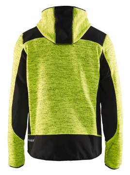 Blaklader kootud softshell-jakk neoonkollane/must XXXL