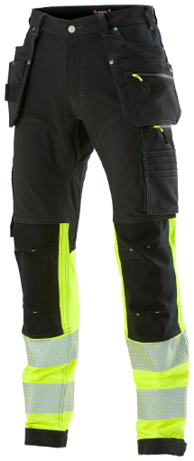 L.Brador 1021P püksid must/HI-Vis kollane D120
