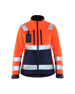 Blaklader HighVis softshell naiste jope oranž/t.sinine L