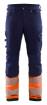 Blaklader Hi-Vis 4-way-stretch trousers without nail pockets Navy blue/orange C64