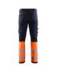 Blaklader Hi-Vis 4-way-stretch trousers without nail pockets Navy blue/orange C64