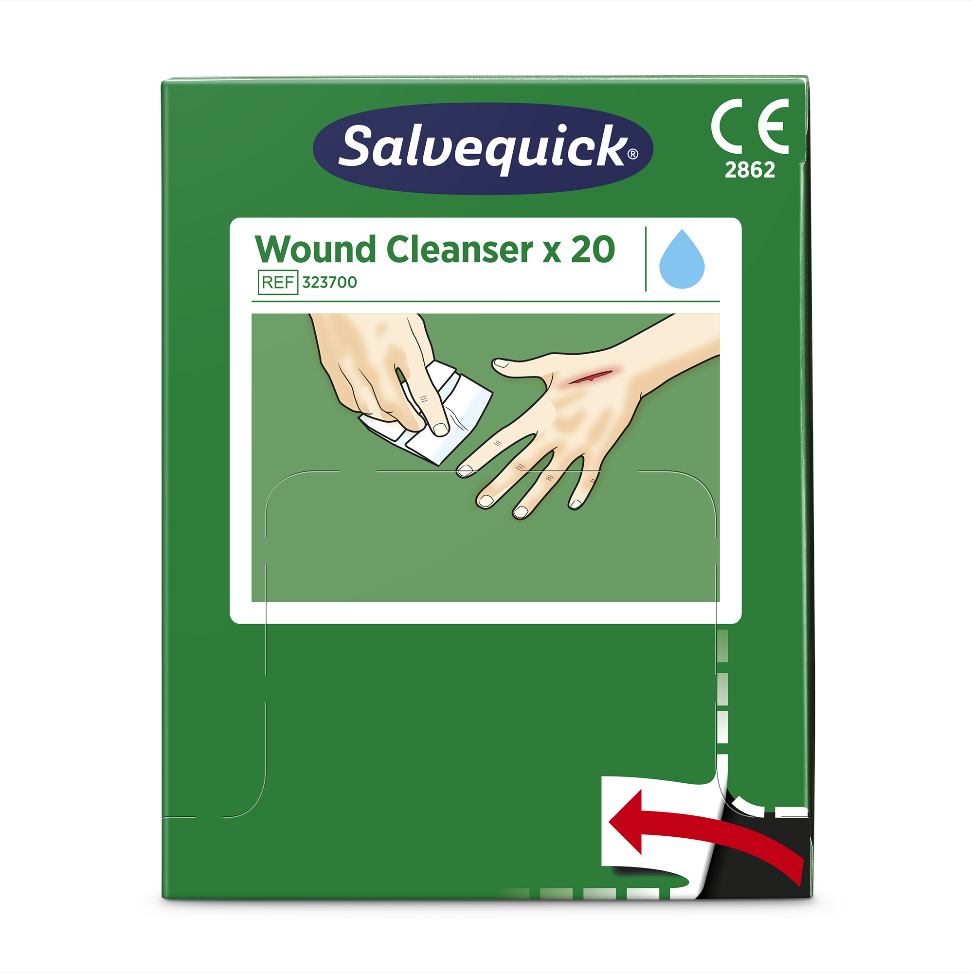 Salvequick 323700 haavapuhasti täitepakend 20tk