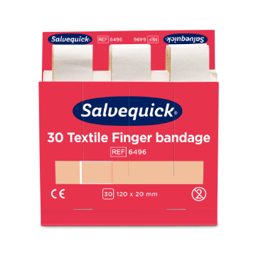 Salvequick 6496 tekstiilplaastrid 30tk (120x20mm) täitepakk