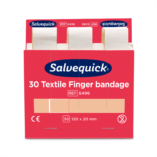 Salvequick 6496 tekstiilplaastrid 30tk (120x20mm) täitepakk