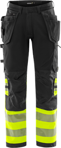Fristads 2643 GSTP tööpüksid kl 1 Hi-Vis kollane/must C50