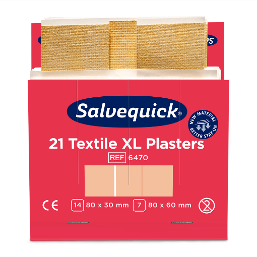 Salvequick 6470 tekstiilplaastrid XL 21tk täidepakk