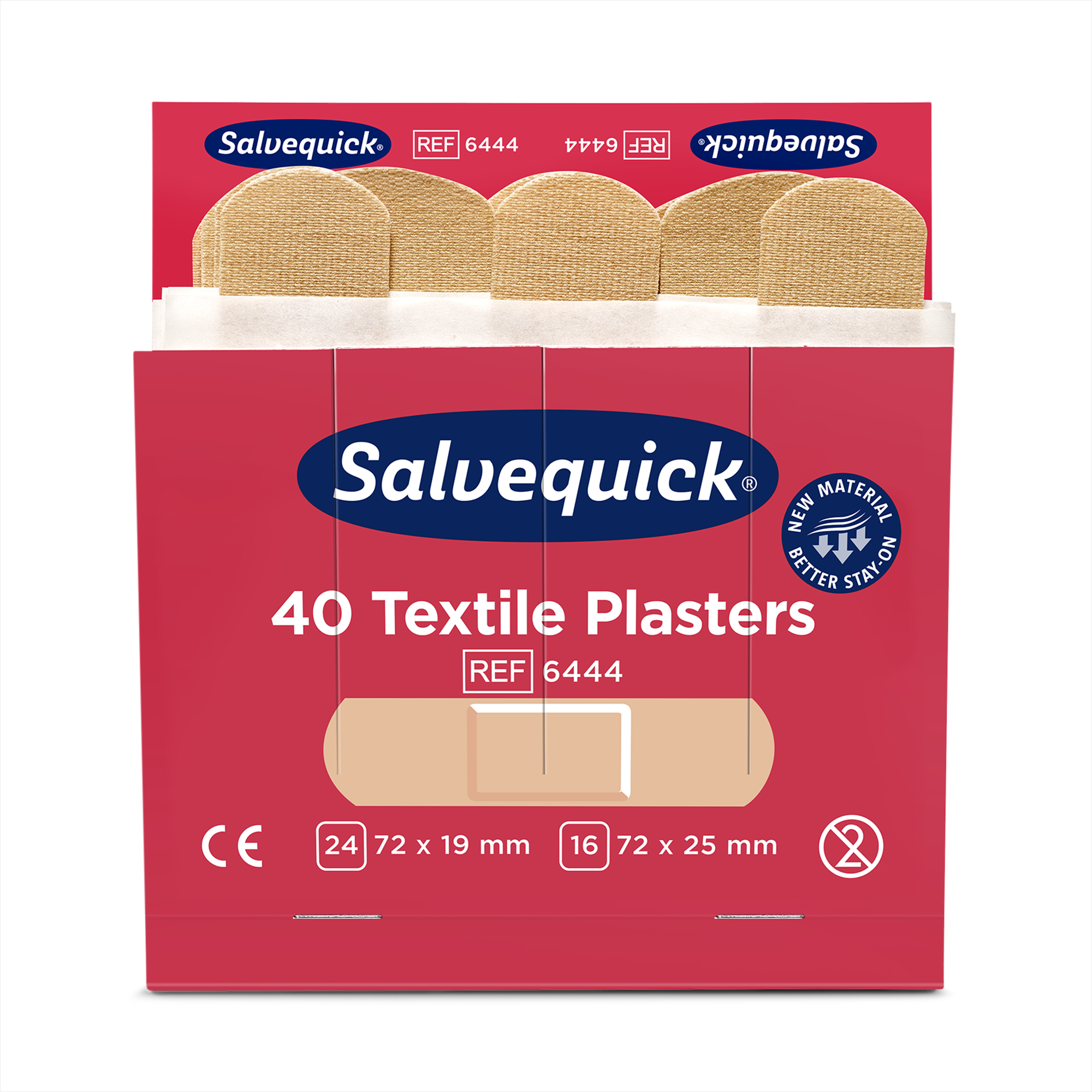 Salvequick 6444 tekstiilplaastrid 6x40tk täidepakk