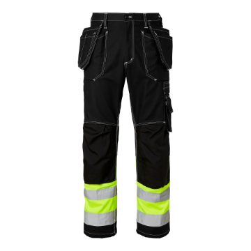 Top Swede 2515 Craftsmen Trousers Hi-Vis Black/fluorescent yellow C52