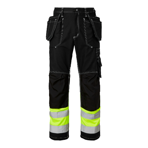 Top Swede 2515 Craftsmen Trousers Hi-Vis Black/fluorescent yellow C52