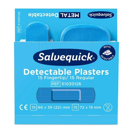 Salvequick 51030126 metallidetektoriga plaastrid 30 tk täitepakk