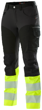 L.Brador 1073PB naistepüksid must/HI-Vis kollane 38