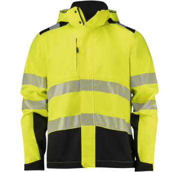 Texstar FJ87 Hi-Vis softshell cl3 kollane/must XXL