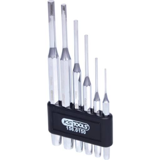 Punch set, mirror polished, 6 pcs