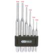 Punch set, mirror polished, 6 pcs