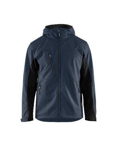 Blaklader softshell jakk kapuutsiga tume oliiviroheline/must XXXL