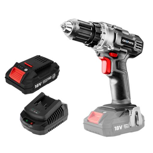 Cordless drill, Energy+ 18V, Li-Ion, holder 10 mm, battery 2 Ah, charger, carton box