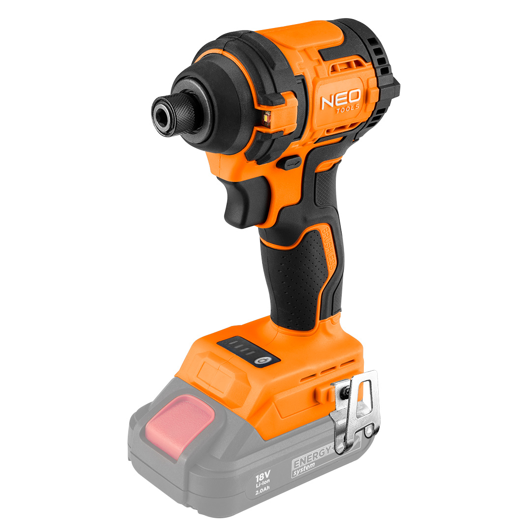 Impact screwdriver 18V Energy+, 300 Nm, brushless, hex 1/4", compact, without battery