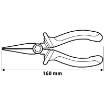 Flat nose pliers 160mm