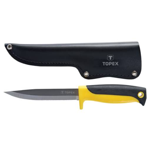 Multi-purpose knife, blade 120 mm, leather sheath