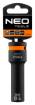 Long impact socket 1/2", 10 mm, Cr-Mo