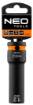 Long impact socket 1/2", 12 mm, Cr-Mo