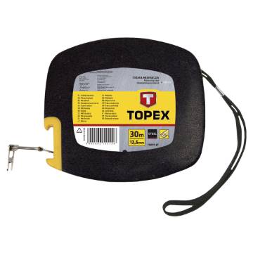 Measuring tape, steel, 30 m x 12.5  mm, additional hook