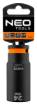 Long impact socket 1/2", 24 mm, Cr-Mo