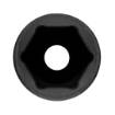 Long impact socket 1/2", 24 mm, Cr-Mo