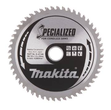 T.C.T saeketas  150X1.6X20mm 0° T52 T.C.T • 150 x20 mm • T52 • 0° • Alumiinium