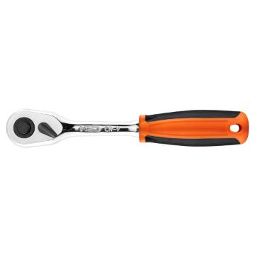 Ratchet handle 1/4", 45 teeth, straight, 155 mm