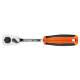 Ratchet handle 1/4", 45 teeth, straight, 155 mm