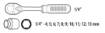Socket set 1/4", 11 pcs