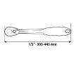 Extendable ratchet handle 1/2", 305-445mm