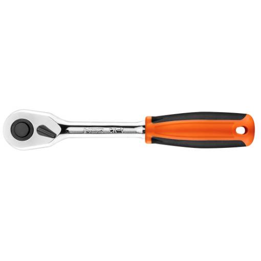 Ratchet handle 1/2'', 45 teeth, straight, 250 mm