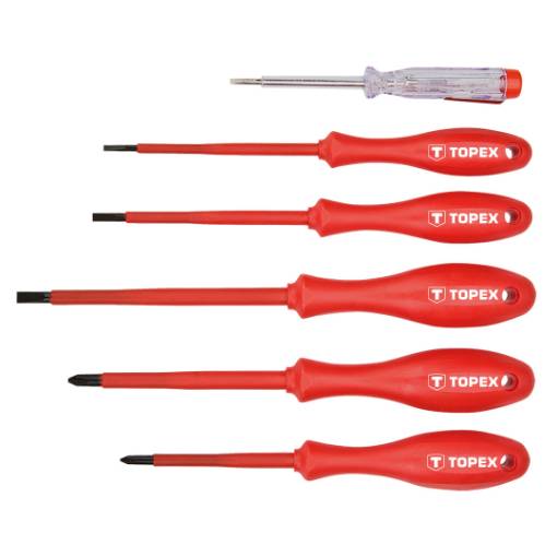 Screwdriver 1000V set 5 pcs + voltage tester 125-250V