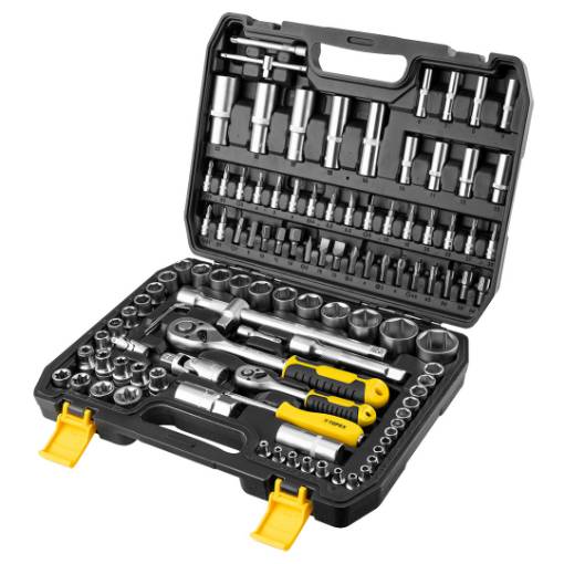 Socket spanners 1/2", 1/4", set of 110 pieces.
