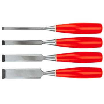 Wood chisel 6 - 24 mm, 4 pcs set (6, 12, 18, 24 mm) - plastic handle